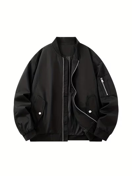 Side-zip Bomber Jacket