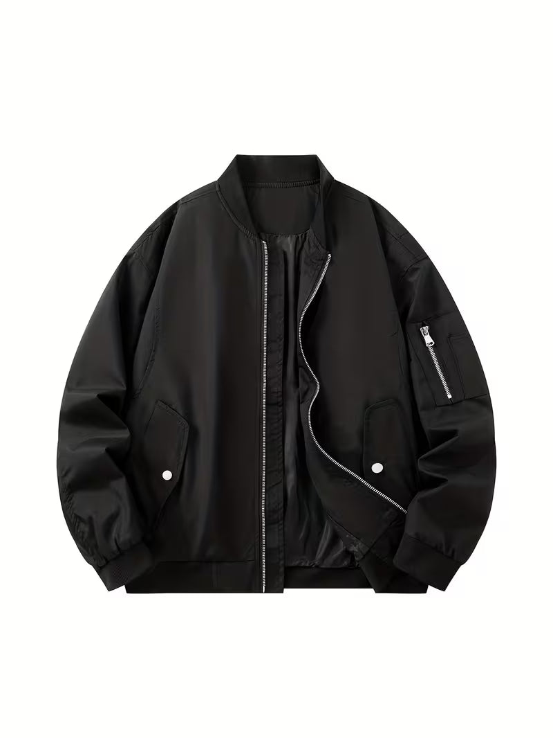 Side-zip Bomber Jacket